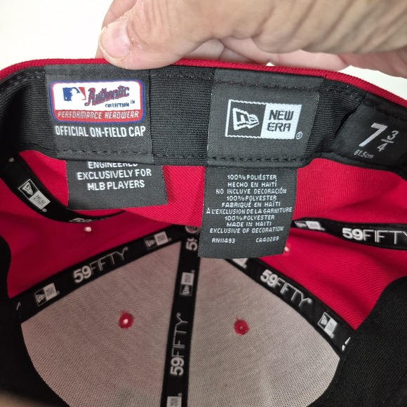 Texas Rangers Hat Cap Fitted Mens 7 3/4 Red Blue MLB Baseball New Era - Picture 7 of 8